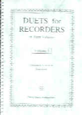 Duets For Recorder Vol 1 Davey Sheet Music Songbook
