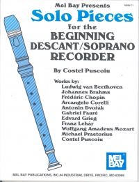 Solo Pieces For Beginning Descant/soprano Recorder Sheet Music Songbook