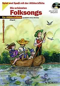 Folk Songs Magolt English Treble Rec Book & Cd Sheet Music Songbook