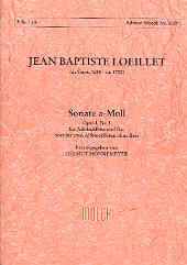 Loeillet De Gant Sonata Op1 No 1 Amin Treble/pf Sheet Music Songbook