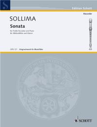 Sollima Sonata Recorder & Piano Sheet Music Songbook