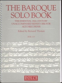 Baroque Solo Book Thomas Recorder Sheet Music Songbook