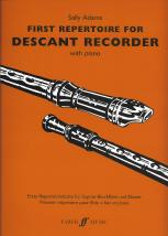 First Repertoire For Descant Recorder Adams Sheet Music Songbook