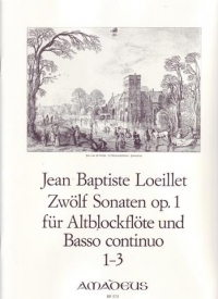 Loeillet De Gant Sonatas (12) Op1 Book 1 (1-3) Sheet Music Songbook
