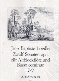 Loeillet De Gant Sonatas (12) Op1 Book 3 (7-9) Sheet Music Songbook