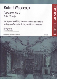Woodcock Concerto No 2 Descant Recorder & Piano Sheet Music Songbook