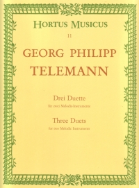 Telemann 3 Duets For Two Melodic Instruments Sheet Music Songbook