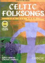 Celtic Folksongs For All Ages Soprano Recorder +cd Sheet Music Songbook