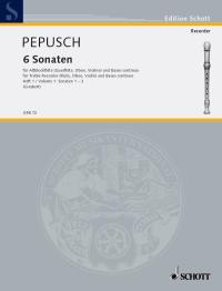Pepusch 6 Sonaten Band 1 Treble/cello/keyboard Sheet Music Songbook