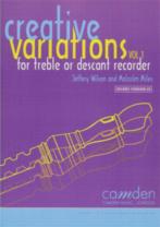 Creative Variations Vol 1 Treble Or Descant Bk &cd Sheet Music Songbook