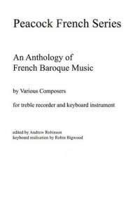 Anthology Of French Baroque Music Treble Recorder Sheet Music Songbook
