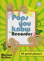 Pops You Know Recorder Hellen Book & Cd Sheet Music Songbook