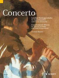Concerto Easy Concert Pieces Descant Rec/piano Sheet Music Songbook