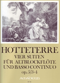Hotteterre Suites (4) No 3-4 Op5 Treble Recorder Sheet Music Songbook
