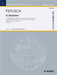 Pepusch Sonatas (6) Book 2 Giesbert Recorder Sheet Music Songbook