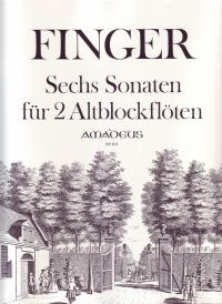 Finger Sonatas (6) Op2 2 Recorders Sheet Music Songbook