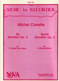 Corrette 6 Sonatas Op 2 2 Treble Recorders Sheet Music Songbook