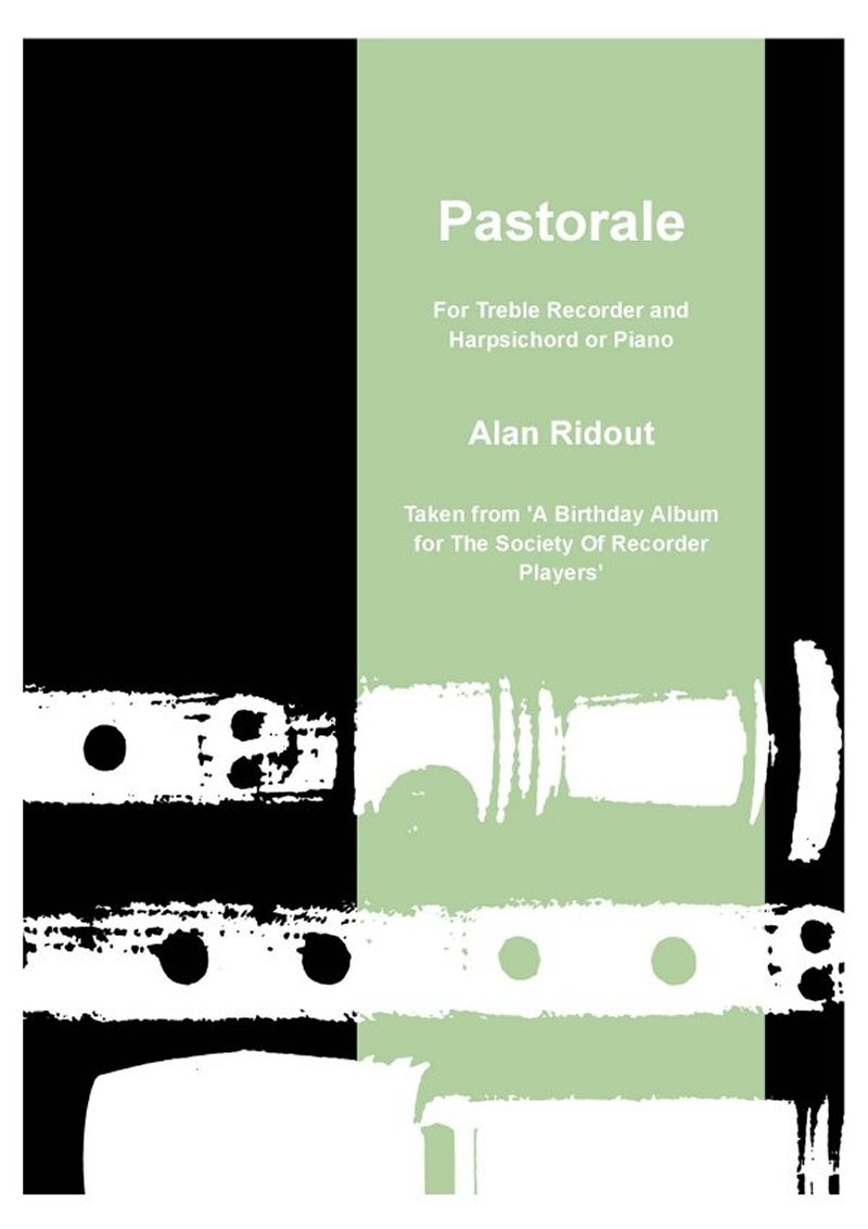 Ridout Pastorale Treble Recorder & Piano Sheet Music Songbook