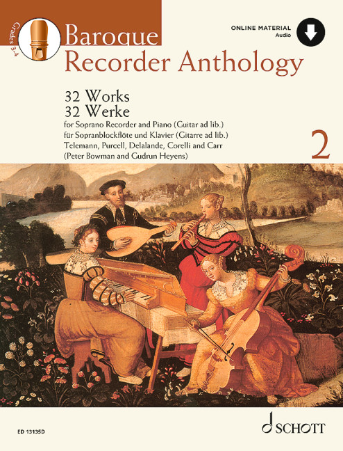 Baroque Recorder Anthology 2 Soprano Book & Online Sheet Music Songbook