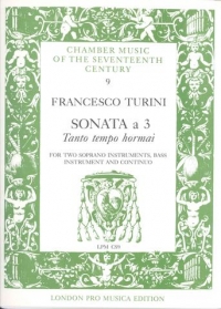 Turini Sonata Sopra Tanto Tempo Hormai 2 Recorders Sheet Music Songbook