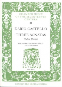 Castello 3 Sonatas 2 Recorders Sheet Music Songbook