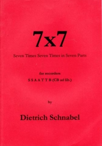 Schnabel Seven X Seven 7 Recorders Sheet Music Songbook