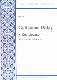 Dufay 8 Rondeaux Thomas 3 Recorders Sheet Music Songbook