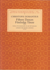 Demantius Fifteen Dances 5 Recorders Sheet Music Songbook