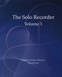 Solo Recorder Vol 1 Robinson Sheet Music Songbook