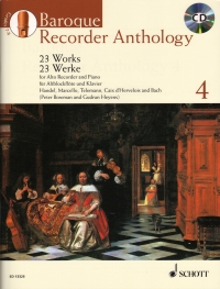 Baroque Recorder Anthology 4 Alto Book & Audio Sheet Music Songbook