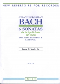 Bach 6 Sonatas Organ Trio Sonatas Bwv525-530 Vol 3 Sheet Music Songbook