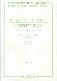 Hotteterre Le Romain Complete Duos Treble Recorder Sheet Music Songbook