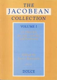 Jacobean Collection Vol 1 17 Pieces  Recorder/pno Sheet Music Songbook
