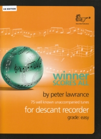 Winner Scores All Lawrance Descant Recorder + Cd Sheet Music Songbook