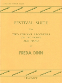 Dinn Festival Suite 2 Descant Recorders & Piano Sheet Music Songbook