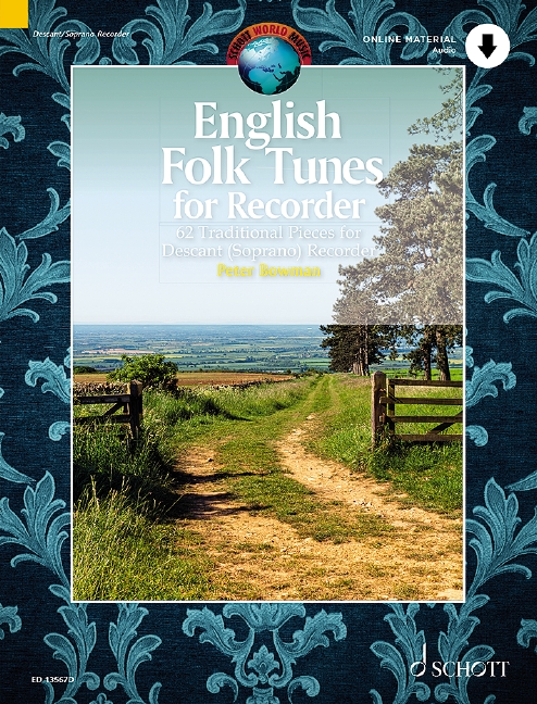 English Folk Tunes For Recorder Bowman + Online Sheet Music Songbook