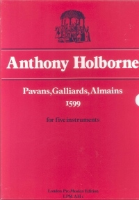 Holborne Pavans Galliards & Almains 5 Recorders Sheet Music Songbook