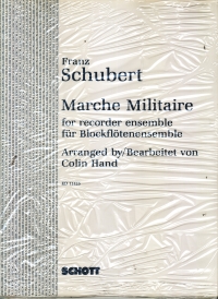 Schubert Marche Militaire 7 Recorders (ssaattb) Sheet Music Songbook