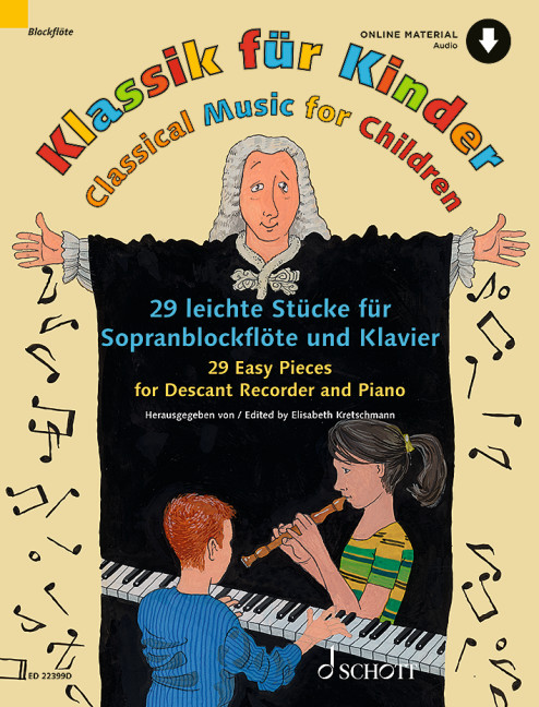 Classical Music For Children Descant Rec + Online Sheet Music Songbook