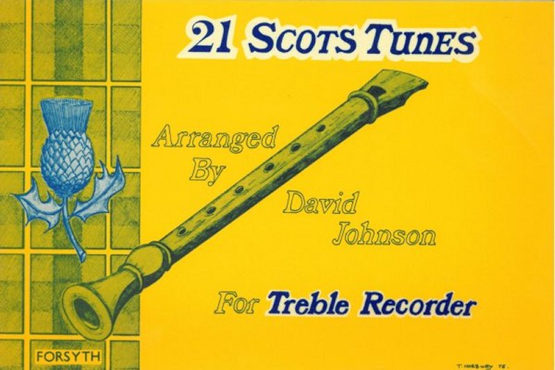Twenty-one Scots Tunes Johnson Recorder Sheet Music Songbook