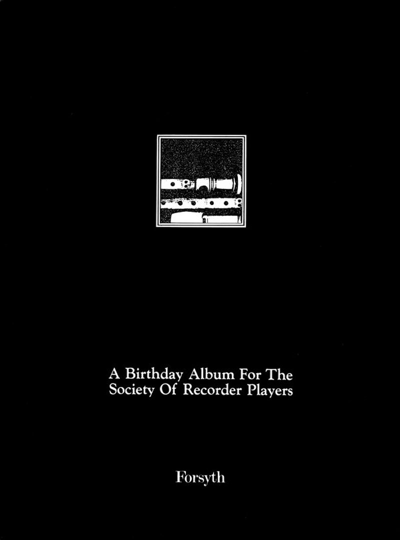 Society Of Recorder Players Birthday Album Sheet Music Songbook