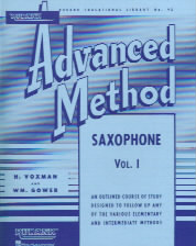 Rubank Advanced Saxophone Method Vol 1 Voxman Sheet Music Songbook