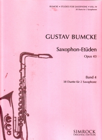 Bumcke Saxophone Studies Book 4 Op43 Sheet Music Songbook