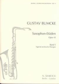 Bumcke Saxophone Studies Book 5 Op43 Sheet Music Songbook