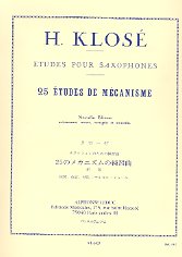 Klose 25 Etudes De Mecanisme Alto/tenor Saxophone Sheet Music Songbook