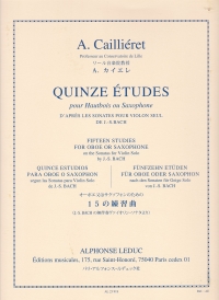 Bach 15 Etudes Cailleret Sheet Music Songbook