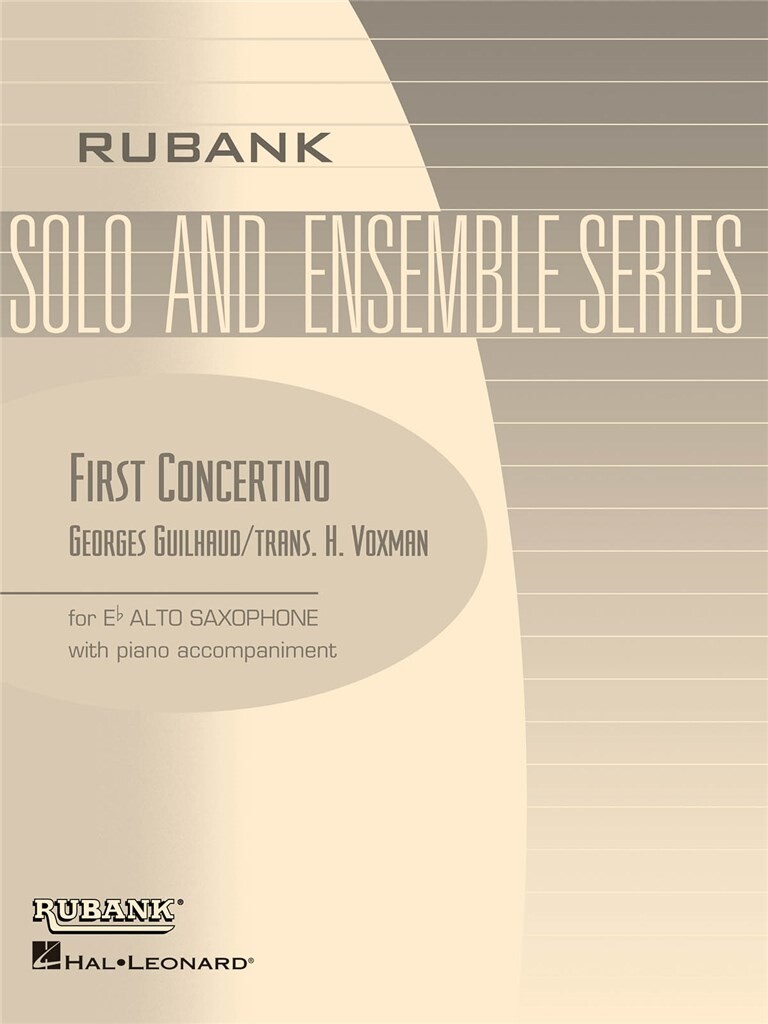 Guilhaud First Concertino Eb Alto Saxophone Sheet Music Songbook