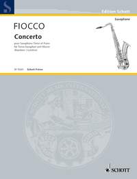 Fiocco Cello Concerto (tr Bazelaire) Tenor Sax Sheet Music Songbook