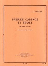 Desenclos Prelude Cadence & Finale Alto Sax & Pno Sheet Music Songbook
