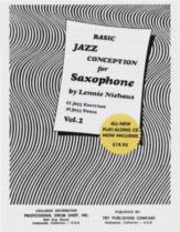 Niehaus Basic Jazz Conception 2 Saxophone Bk & Cd Sheet Music Songbook